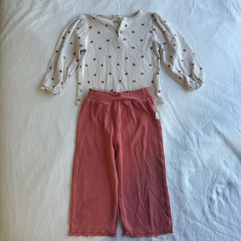 Long Sleeve Top and Wide Flare Pants Set